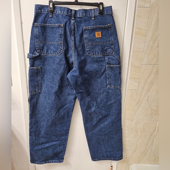 Men Carhartt WIP Double Knee Carpenter Jeans - Picture 2 of 3